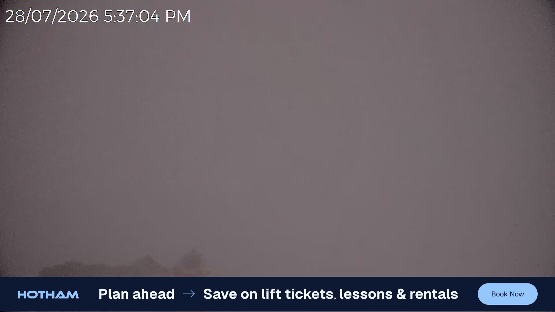 Mt Hotham Razorback snow cam captured at 28 July 2026 at 5:45 pm AEST