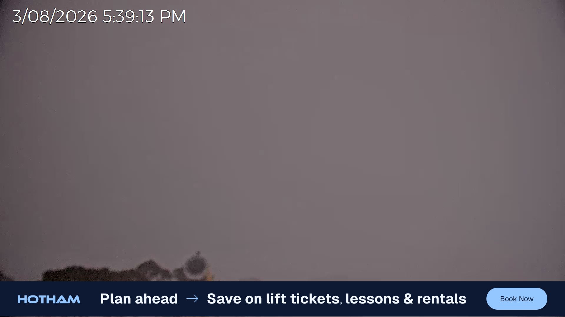 Mt Hotham Razorback snow cam captured at 3 August 2026 at 5:49 pm AEST