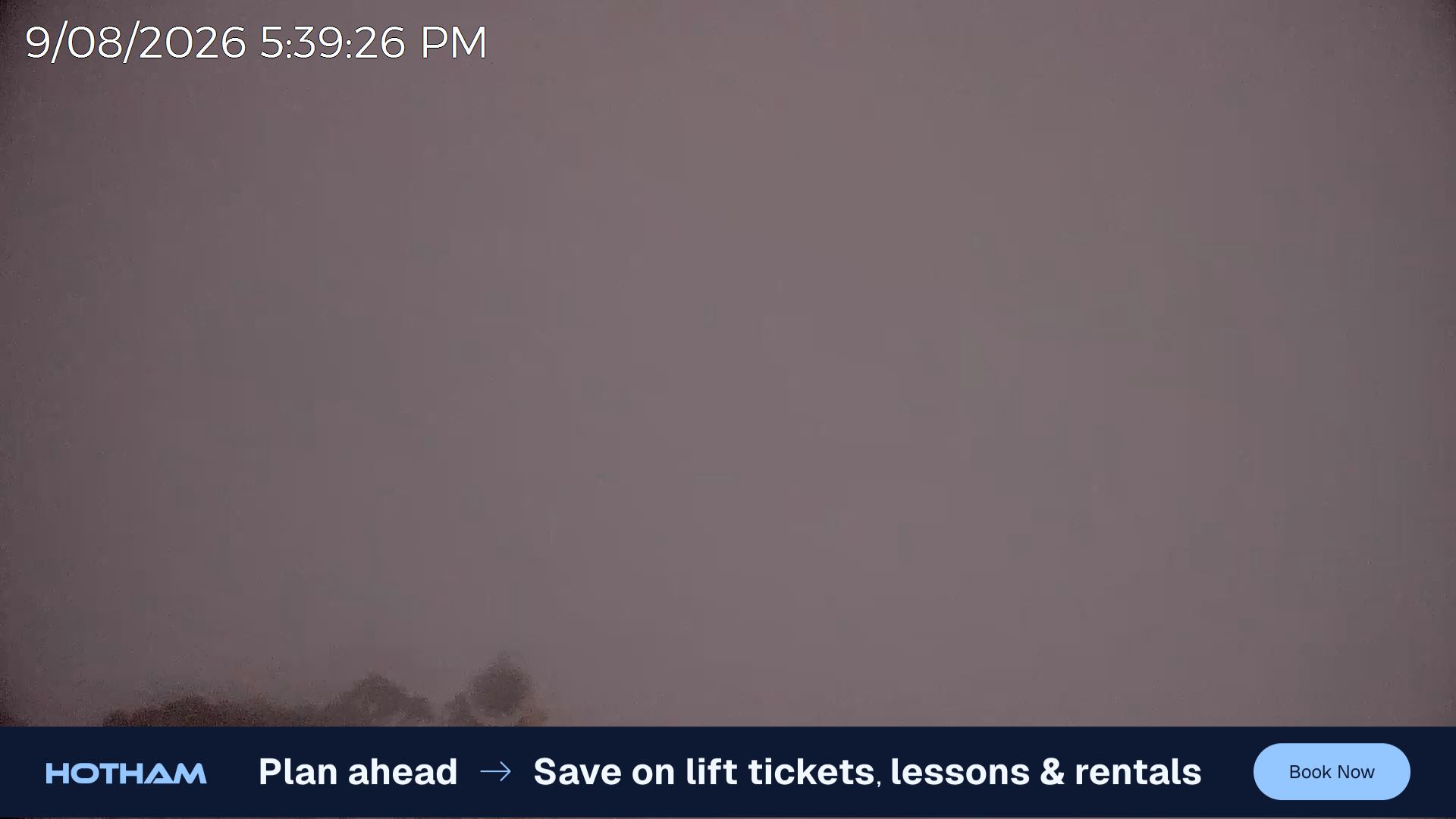 Mt Hotham Razorback snow cam captured at 9 August 2026 at 5:43 pm AEST
