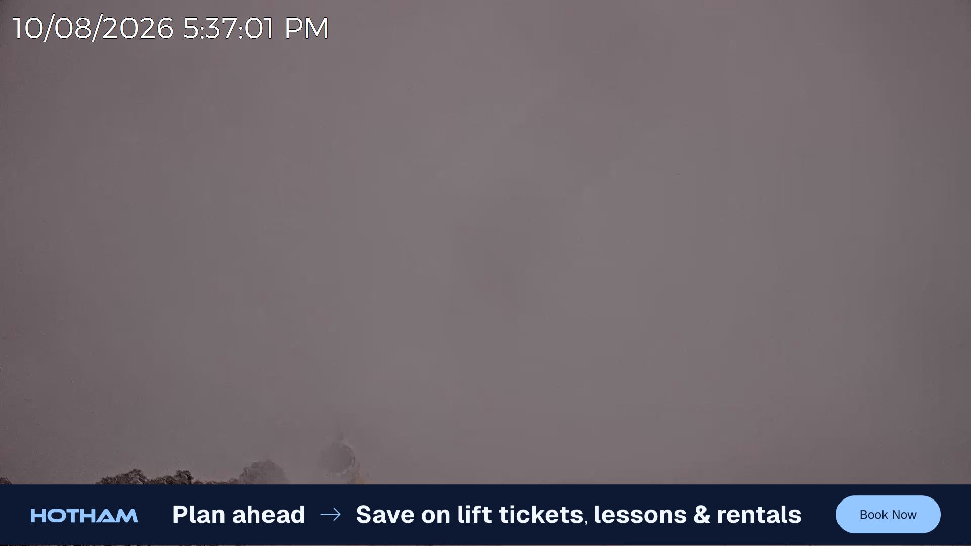 Mt Hotham Razorback snow cam captured at 10 August 2026 at 5:39 pm AEST