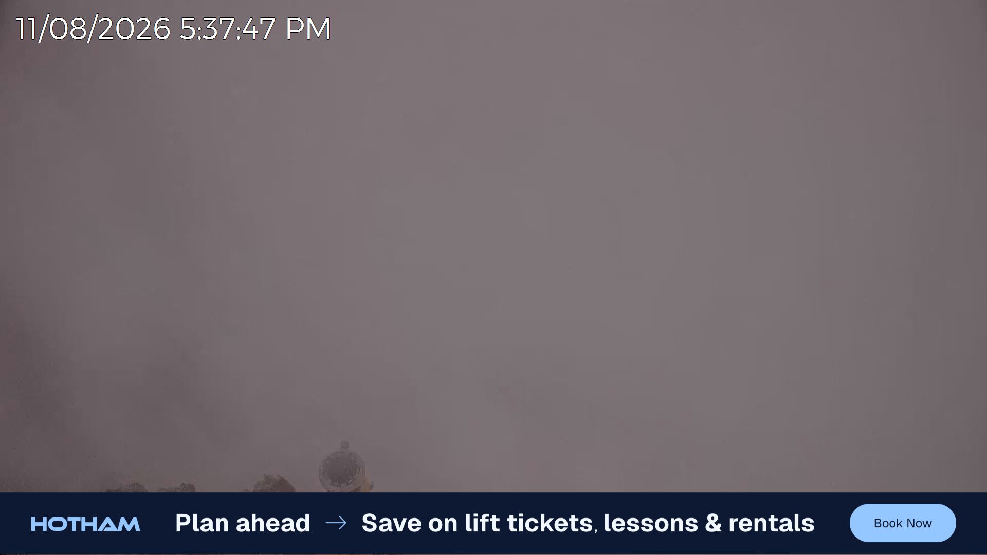 Mt Hotham Razorback snow cam captured at 11 August 2026 at 5:40 pm AEST