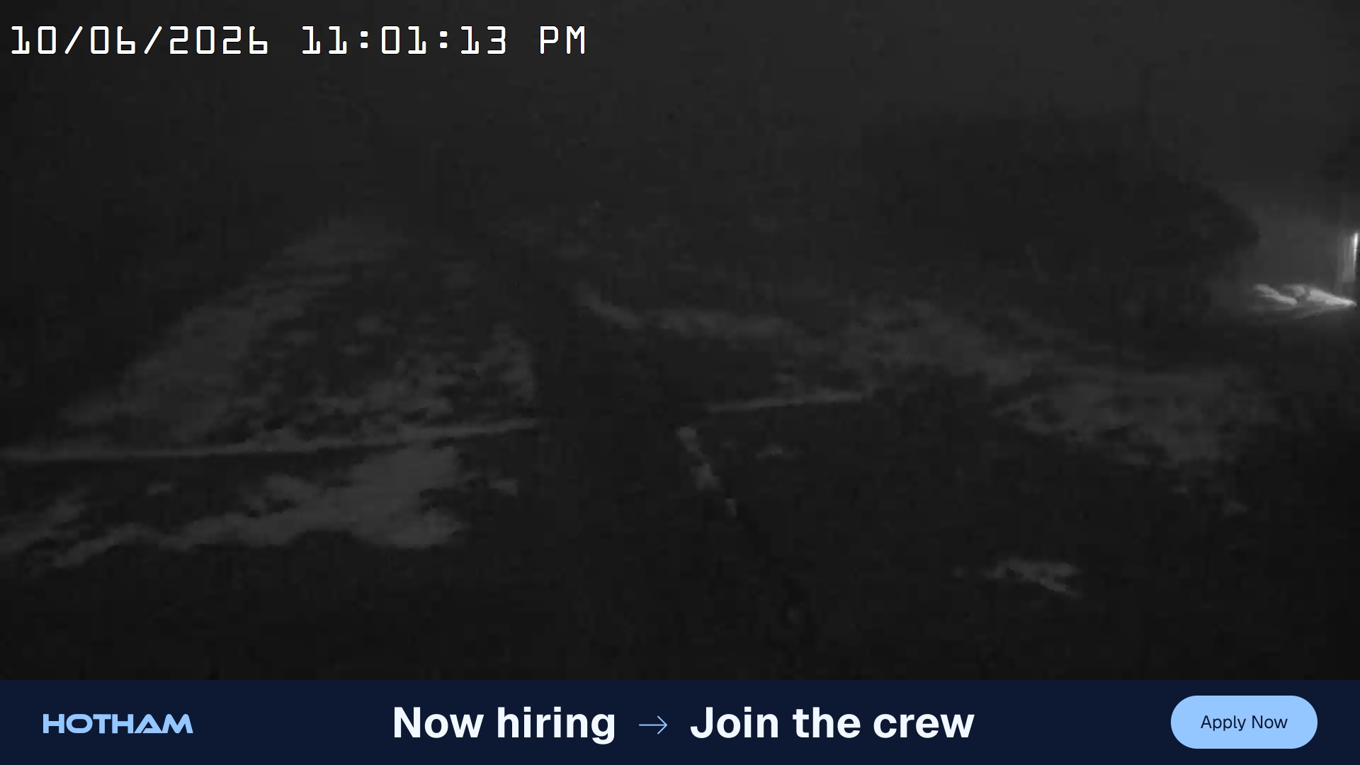 Mt Hotham Big D snow cam captured at 10 June 2026, 1:02 pm