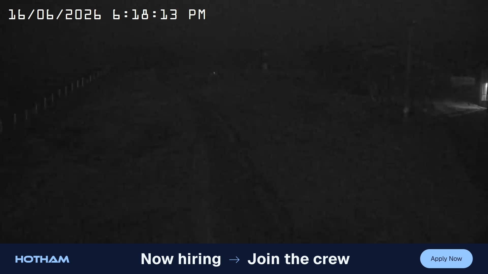 Mt Hotham Big D snow cam captured at 16 June 2026, 8:18 am