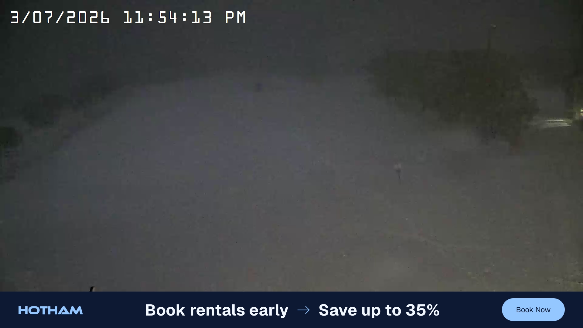 Mt Hotham Big D snow cam captured at 3 July 2026 at 11:54 pm AEST