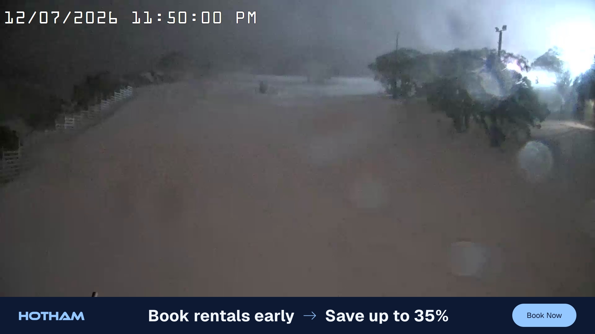Mt Hotham Big D snow cam captured at 12 July 2026 at 11:50 pm AEST