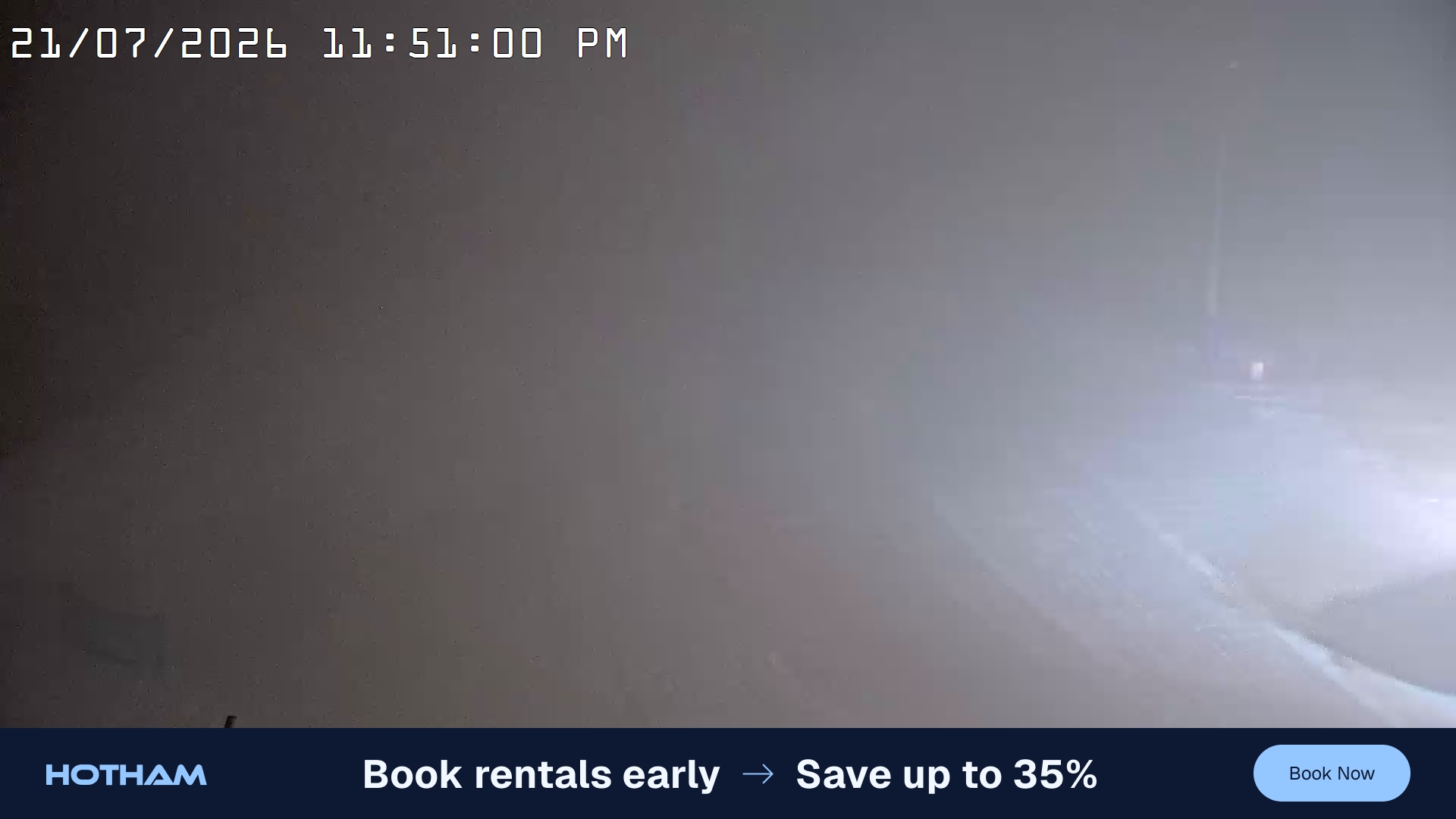 Mt Hotham Big D snow cam captured at 21 July 2026 at 11:51 pm AEST