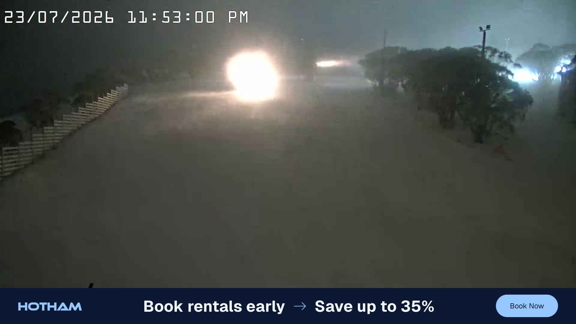 Mt Hotham Big D snow cam captured at 23 July 2026 at 11:53 pm AEST