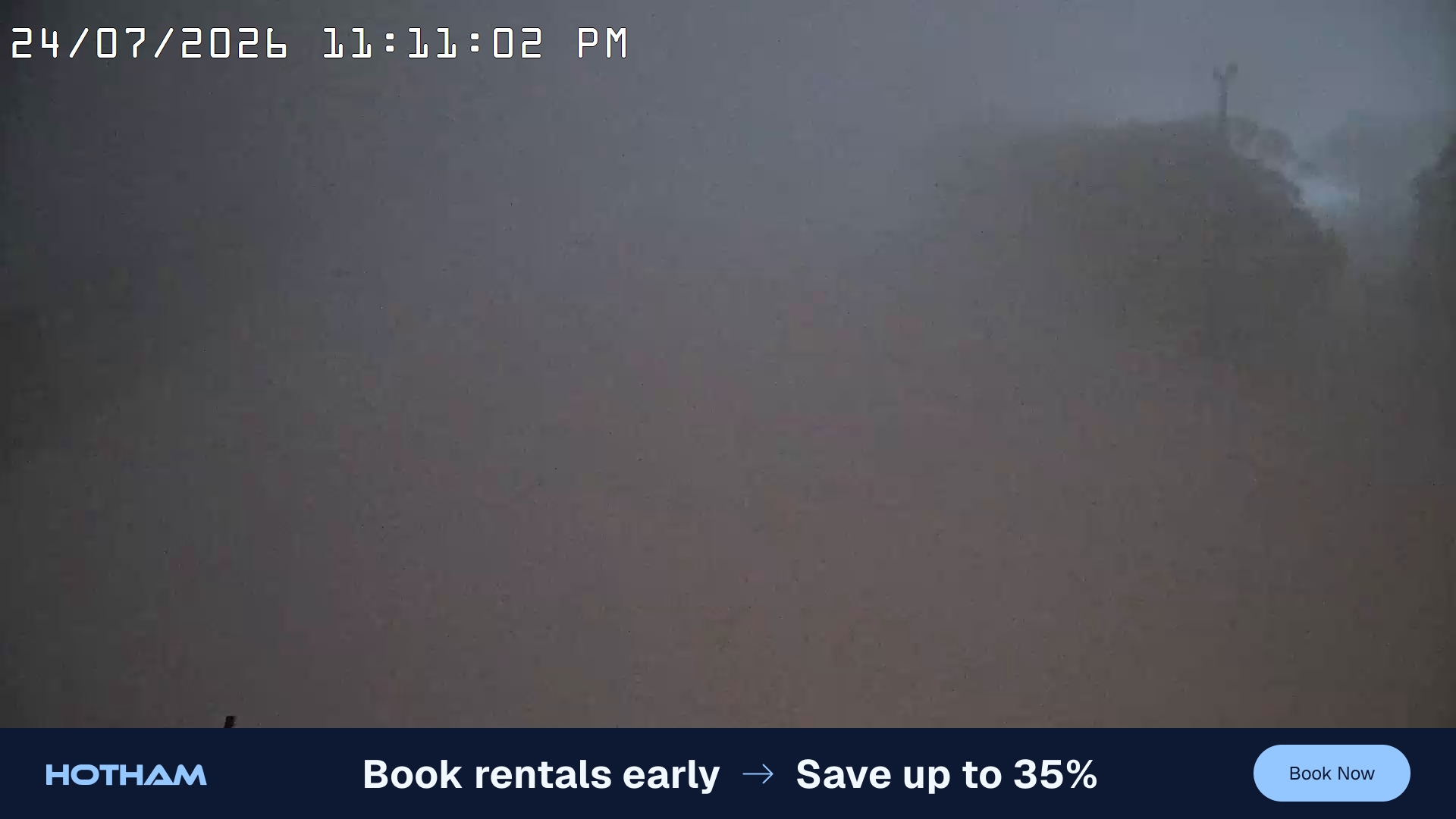 Mt Hotham Big D snow cam captured at 24 July 2026 at 11:21 pm AEST