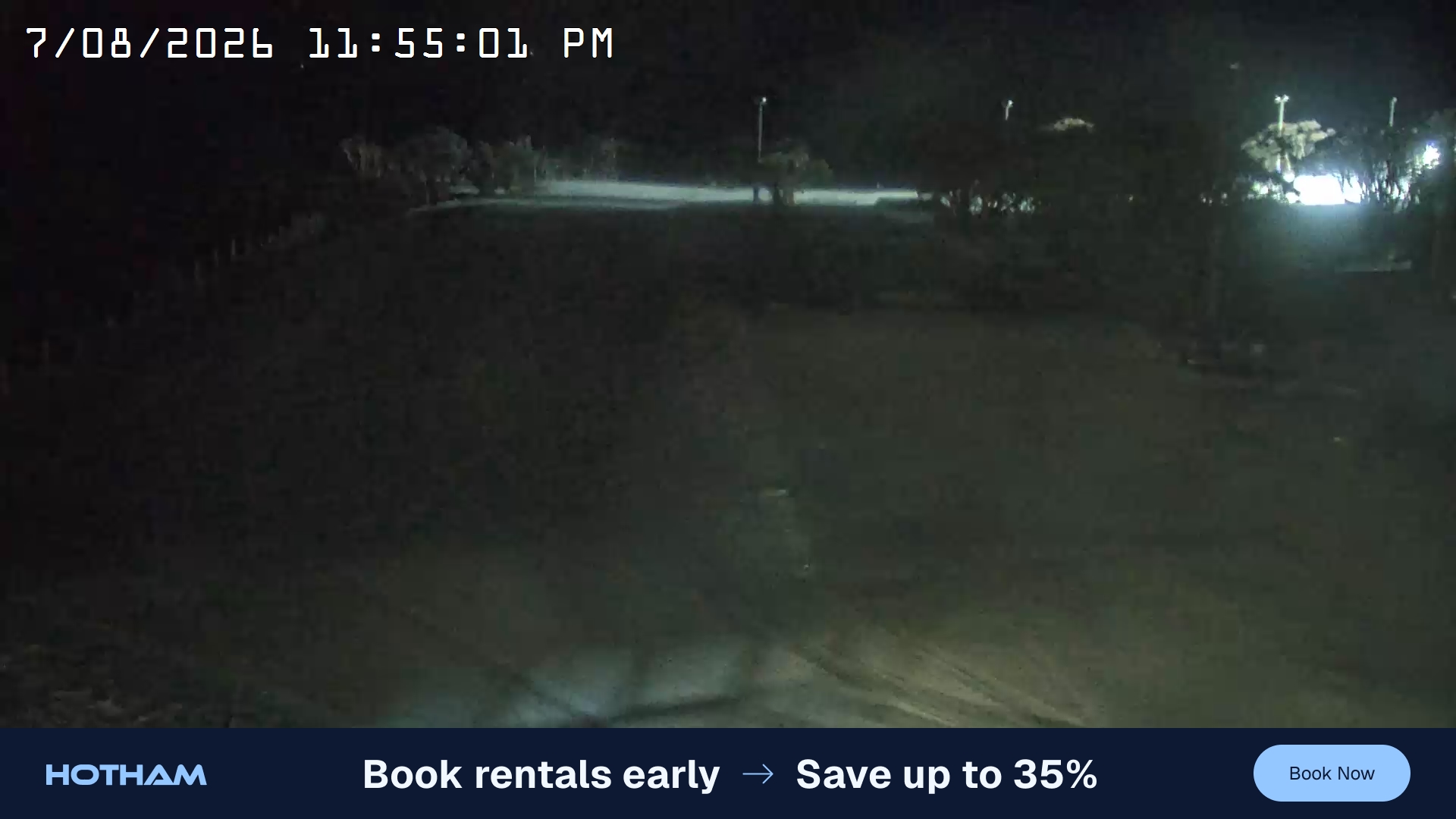 Mt Hotham Big D snow cam captured at 7 August 2026 at 11:55 pm AEST