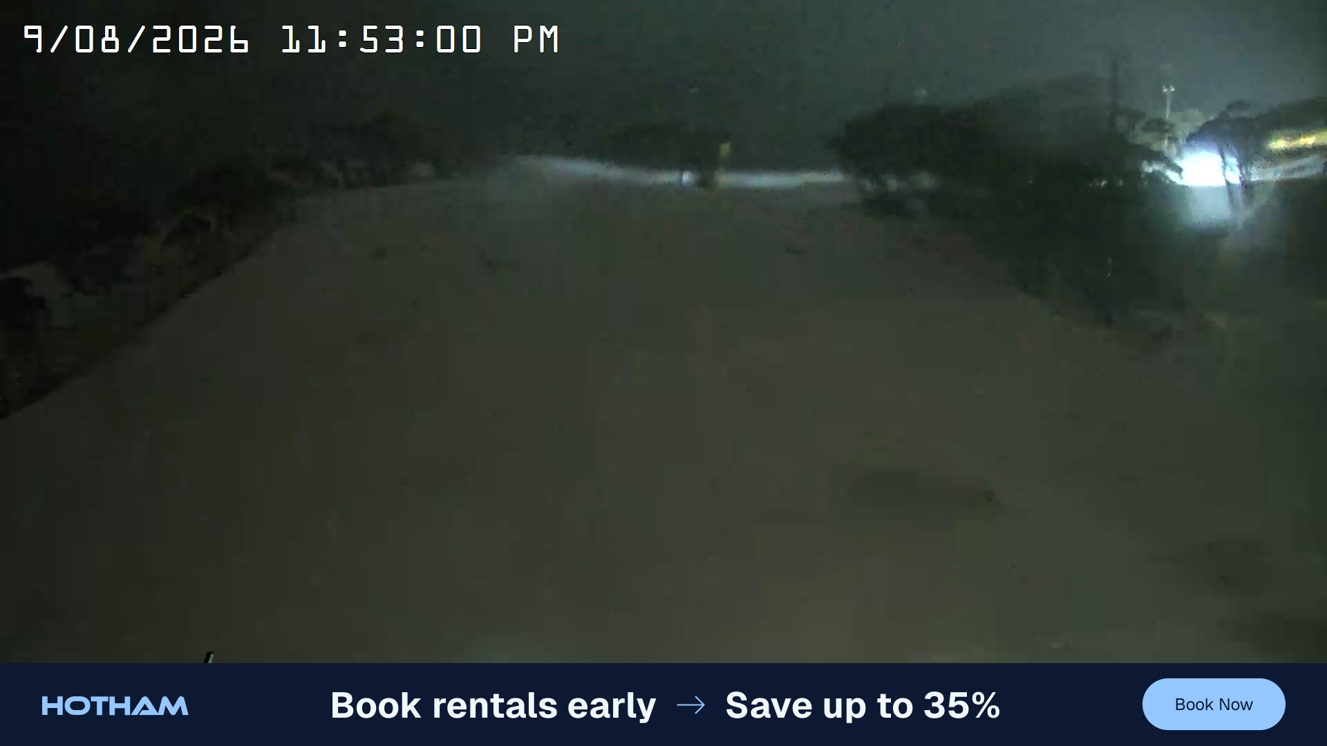 Mt Hotham Big D snow cam captured at 9 August 2026 at 11:53 pm AEST