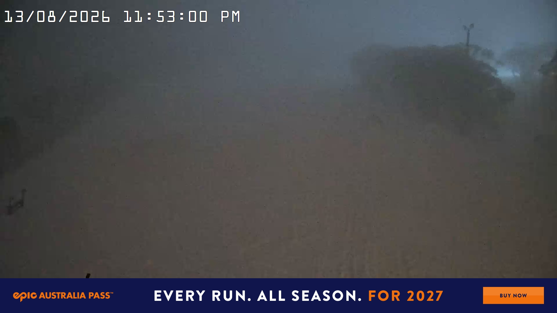 Mt Hotham Big D snow cam captured at 13 August 2026 at 11:54 pm AEST