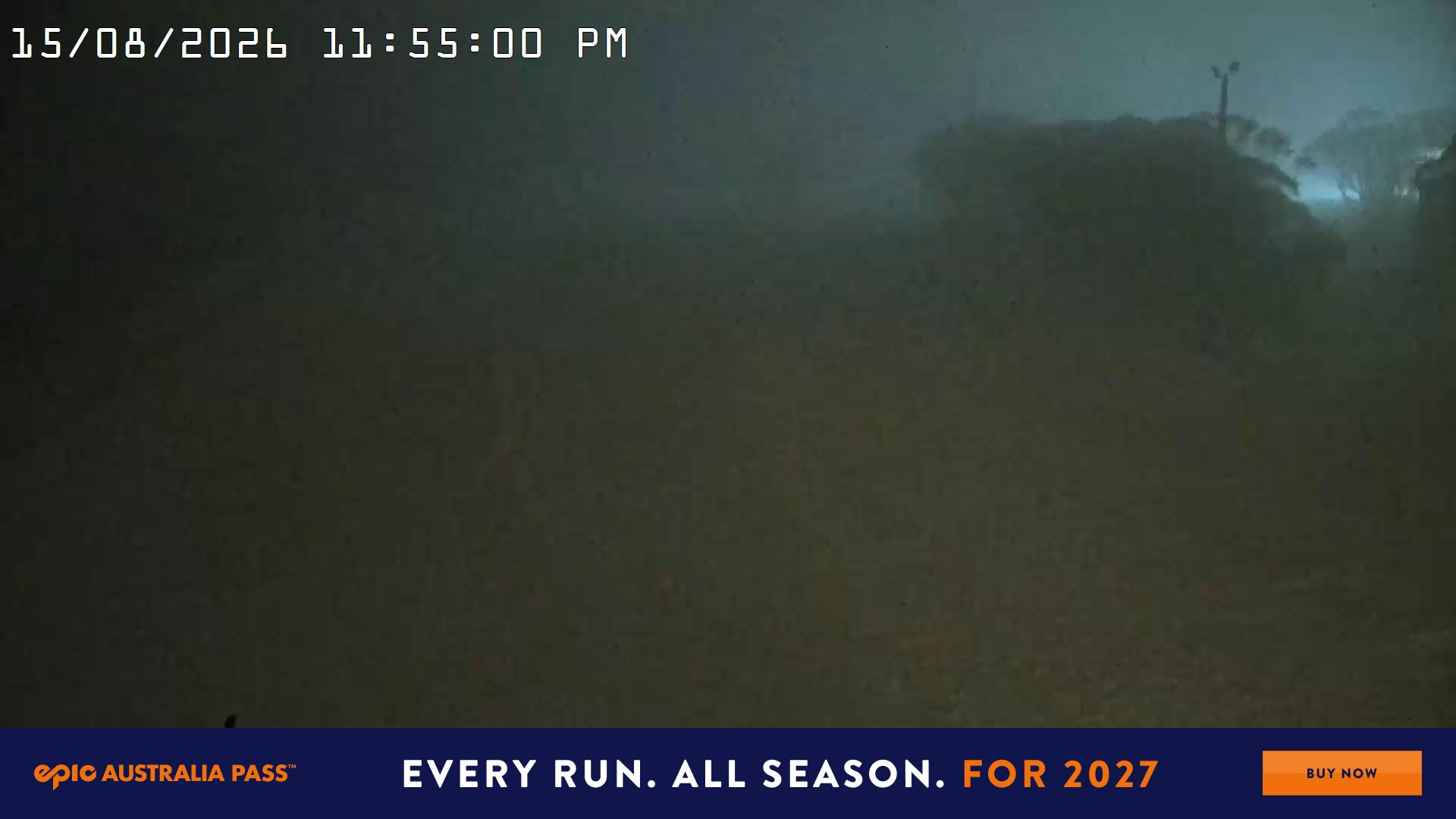 Mt Hotham Big D snow cam captured at 15 August 2026 at 11:56 pm AEST