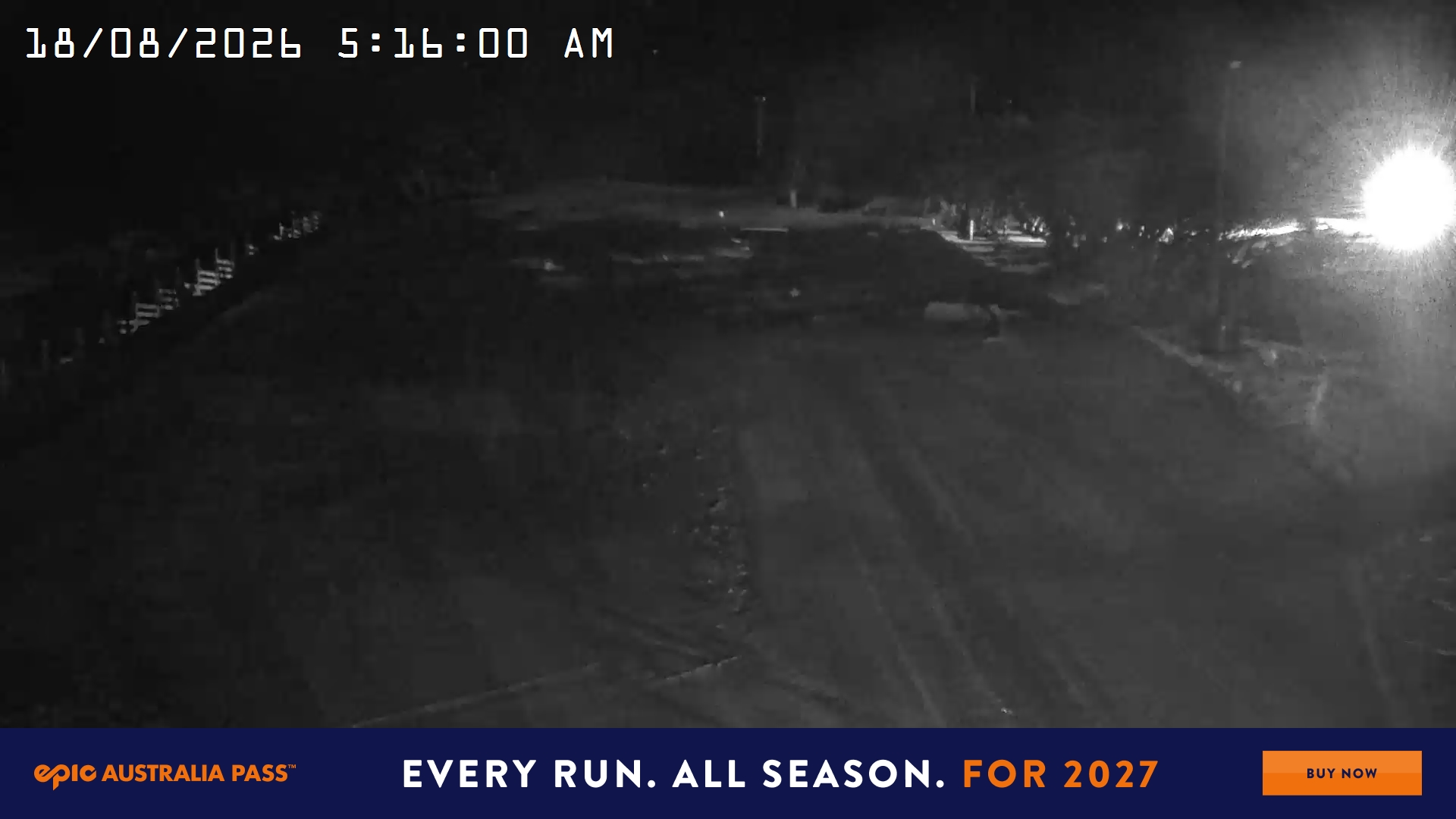 Mt Hotham Big D snow cam captured at 18 August 2026 at 5:16 am AEST