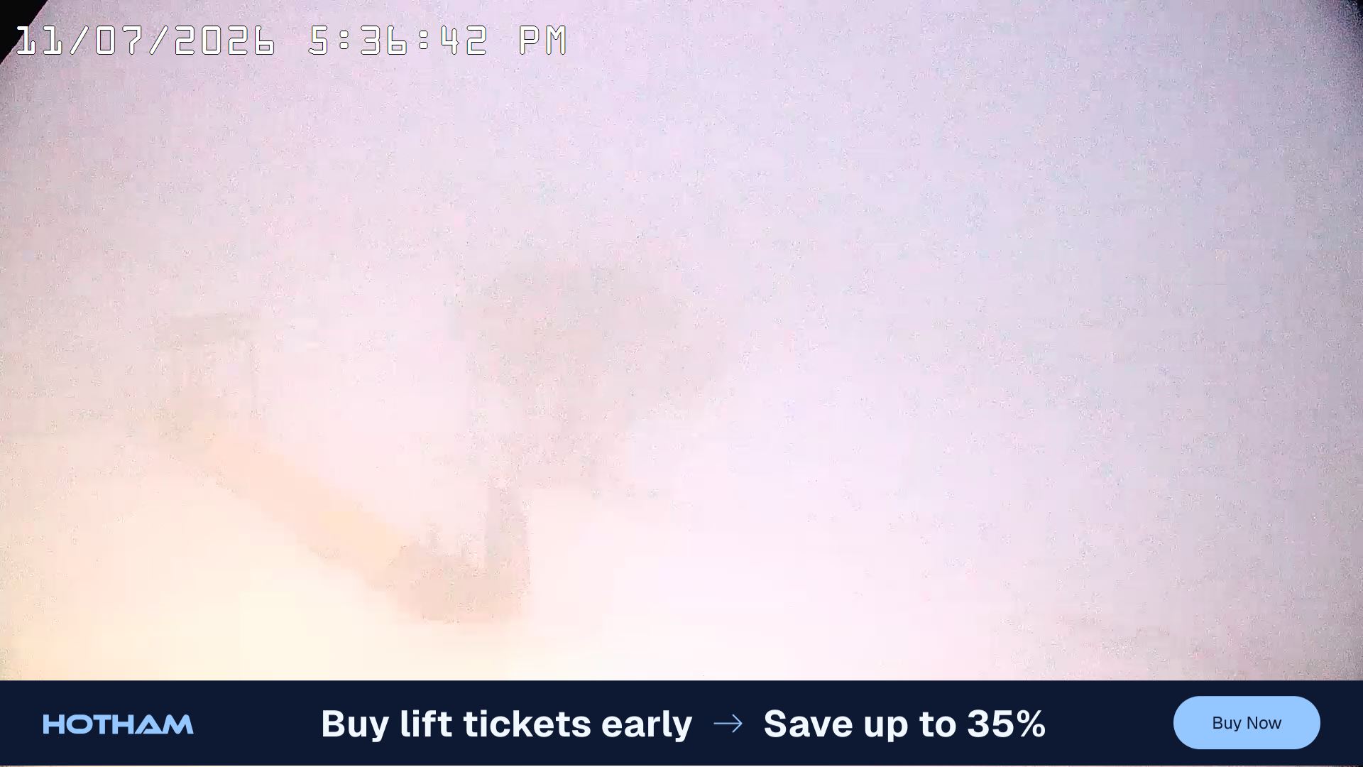 Mt Hotham Pup's and Sun Run snow cam captured at 11 July 2026 at 5:47 pm AEST