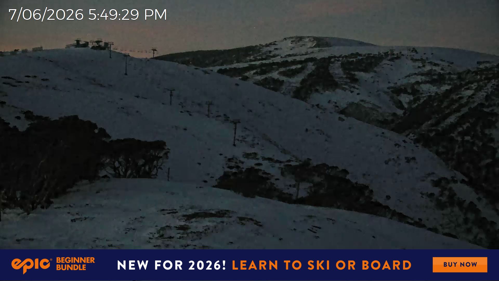 Mt Hotham Gotcha snow cam captured at 7 June 2026, 1:05 pm