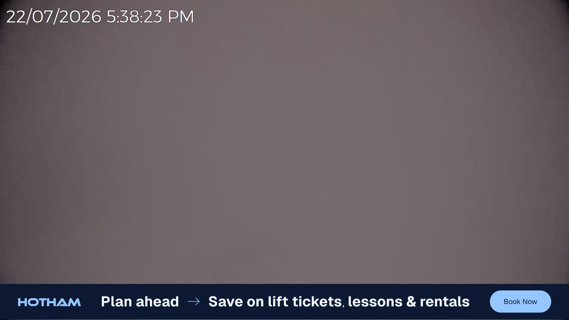 Mt Hotham Gotcha snow cam captured at 22 July 2026 at 5:38 pm AEST