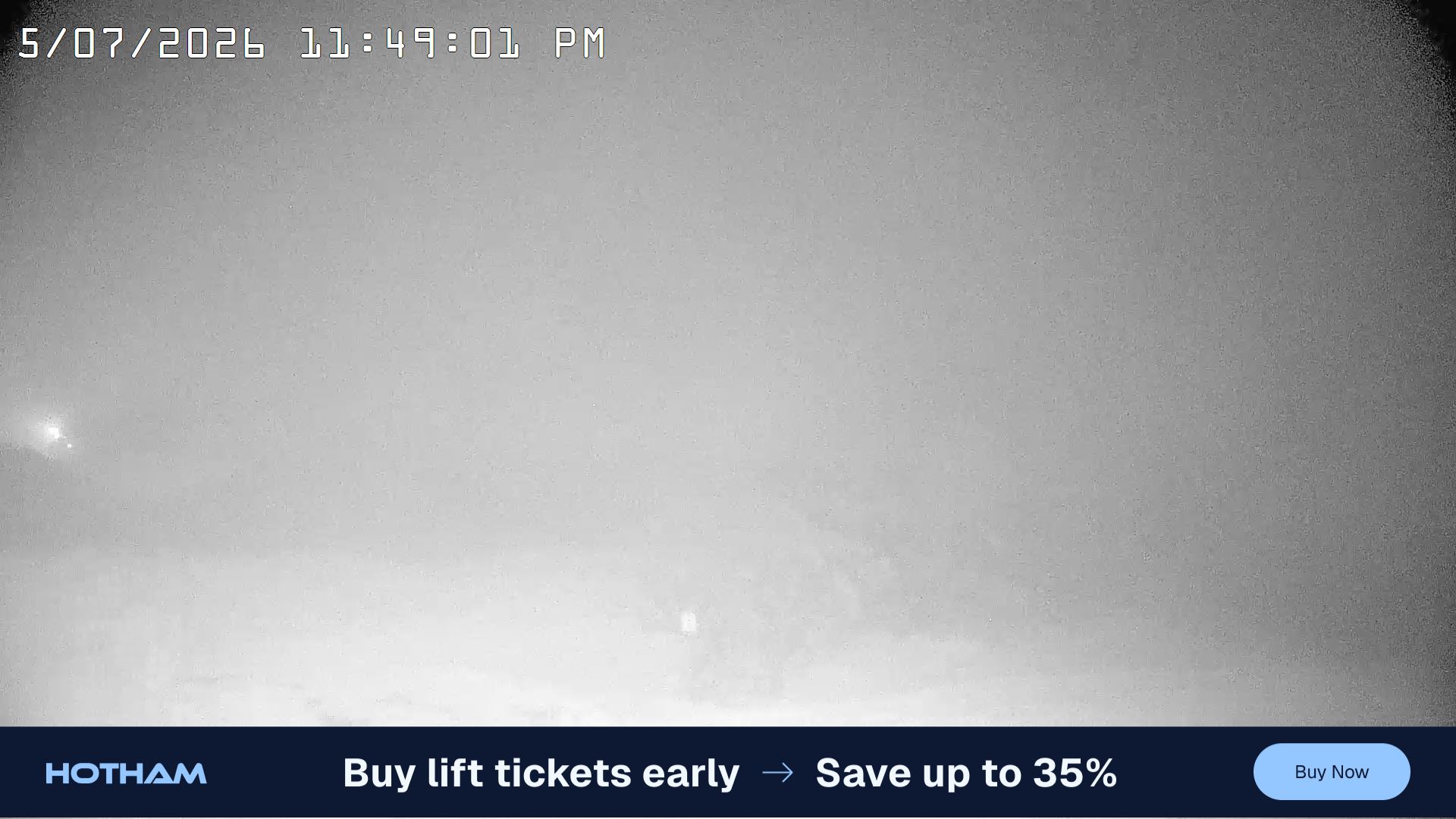 Mt Hotham Golden Point snow cam captured at 5 July 2026 at 11:55 pm AEST