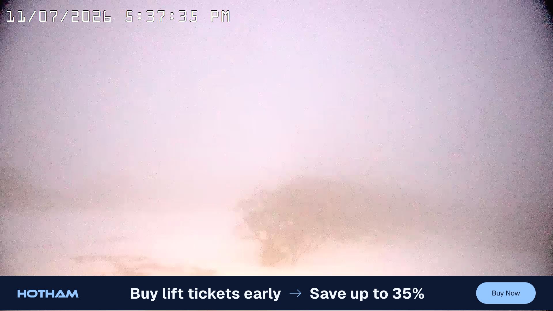 Mt Hotham Golden Point snow cam captured at 11 July 2026 at 5:47 pm AEST