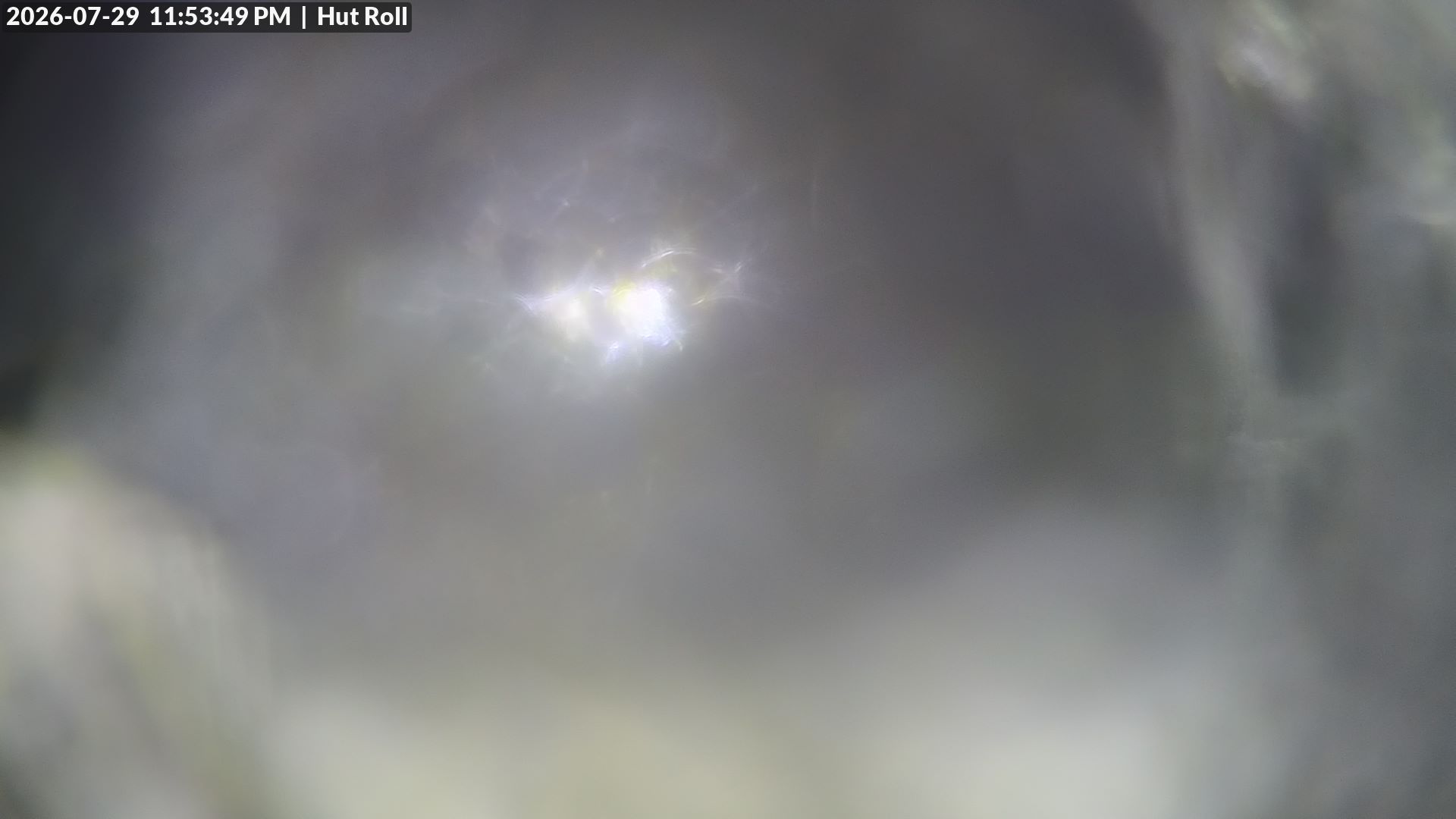 Mt Baw Baw Hut Roll snow cam captured at 29 July 2026 at 11:57 pm AEST