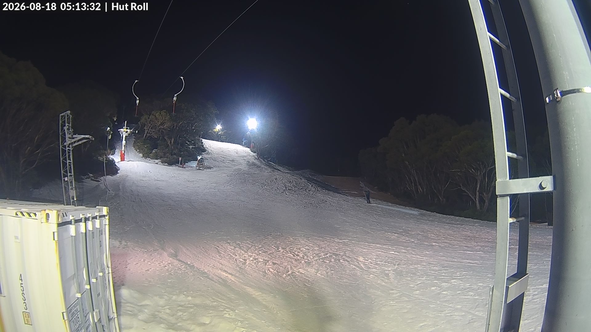 Mt Baw Baw Hut Roll snow cam captured at 18 August 2026 at 5:16 am AEST