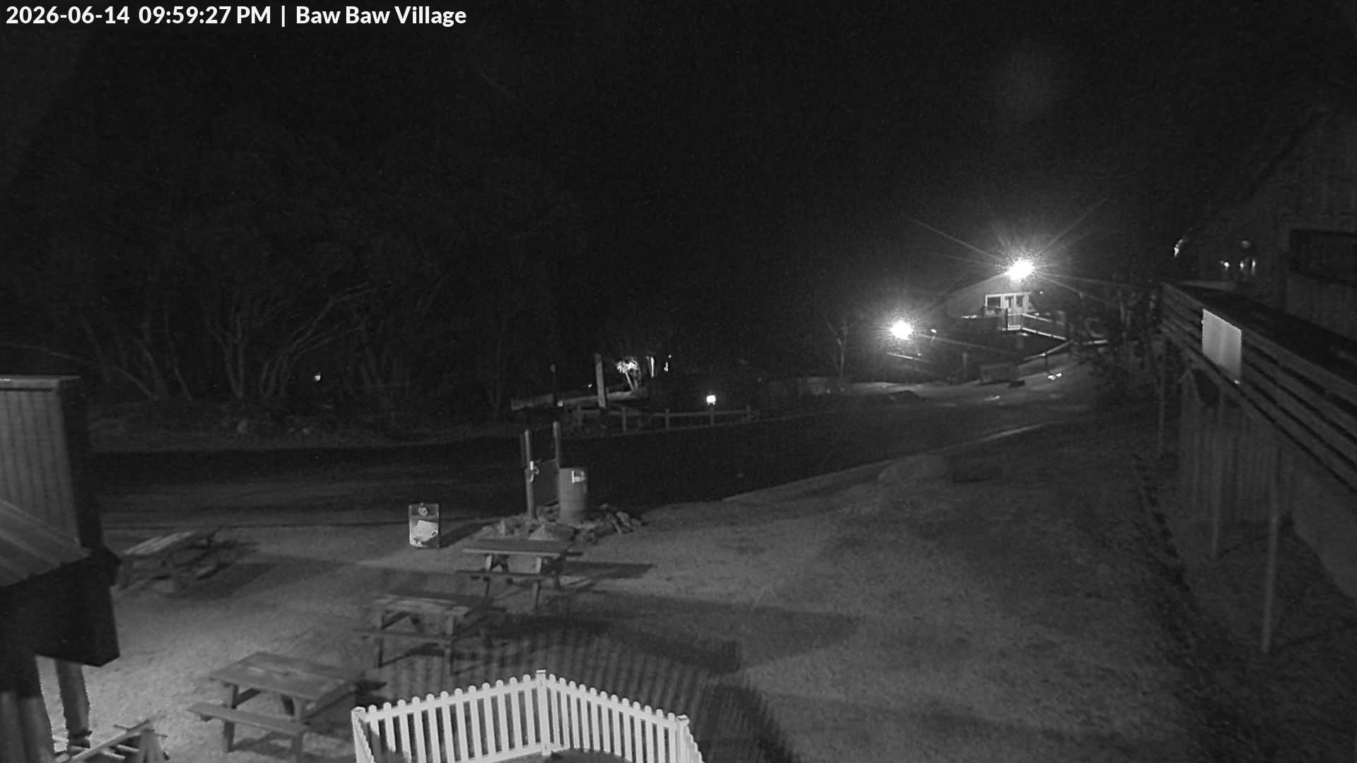 Mt Baw Baw Baw Baw Village snow cam captured at 14 June 2026, 12:01 pm
