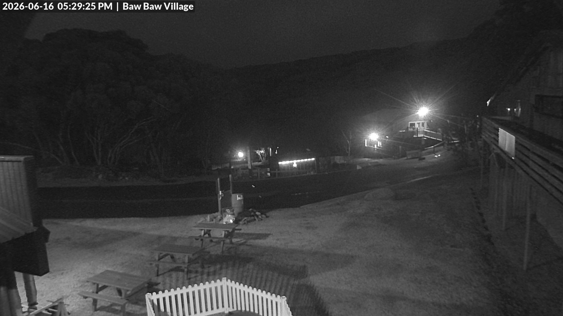 Mt Baw Baw Baw Baw Village snow cam captured at 16 June 2026, 7:31 am