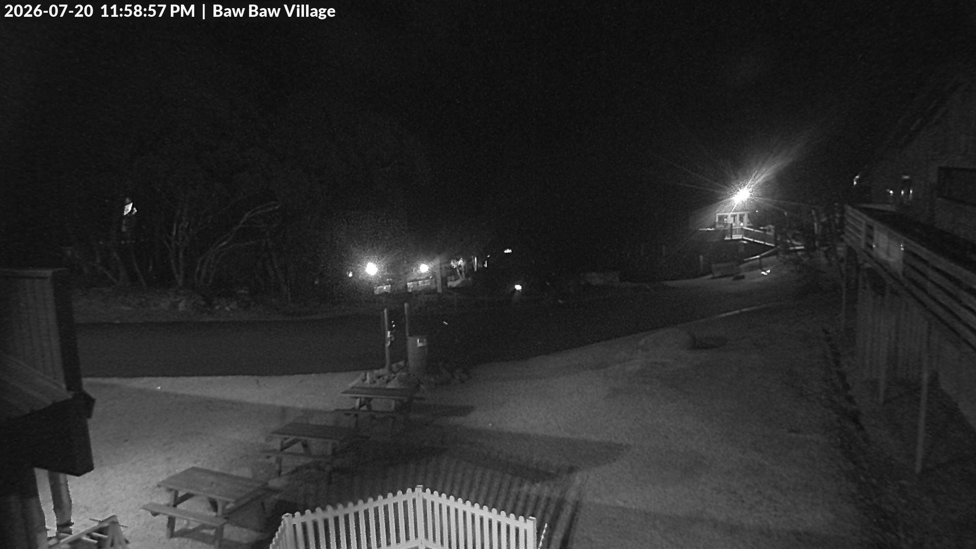 Mt Baw Baw Baw Baw Village snow cam captured at 20 July 2026 at 11:59 pm AEST