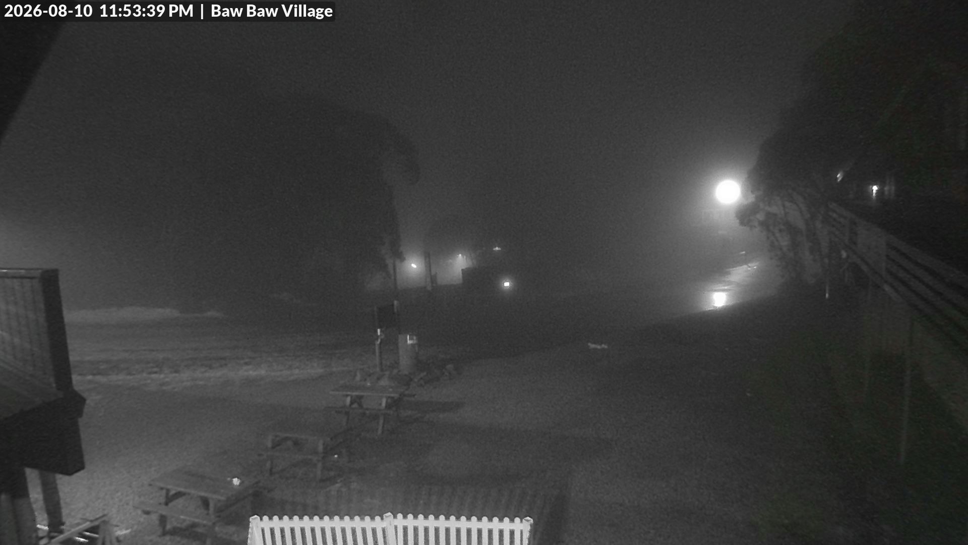 Mt Baw Baw Baw Baw Village snow cam captured at 10 August 2026 at 11:57 pm AEST