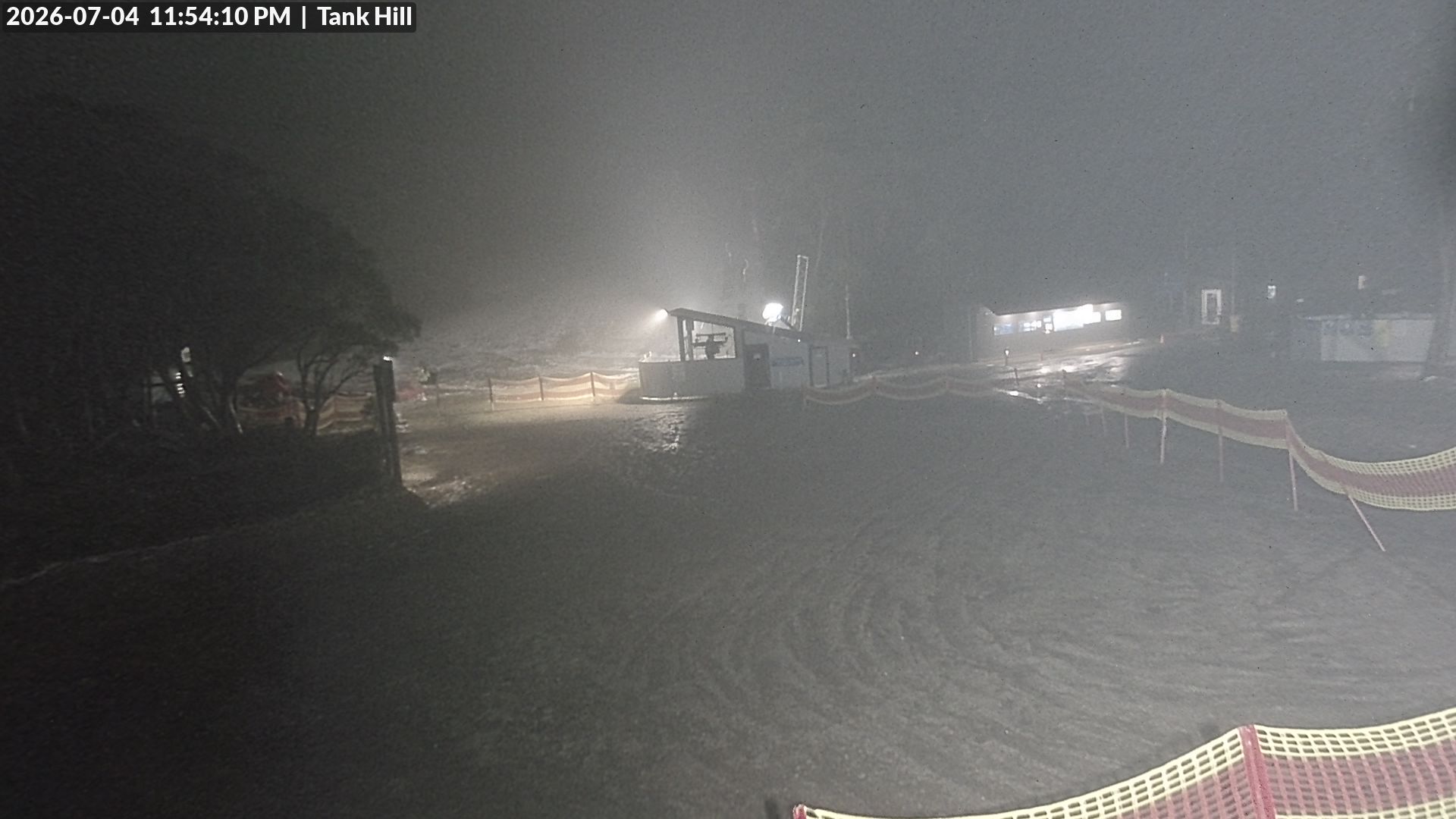 Mt Baw Baw Tank Hill snow cam captured at 4 July 2026 at 11:54 pm AEST
