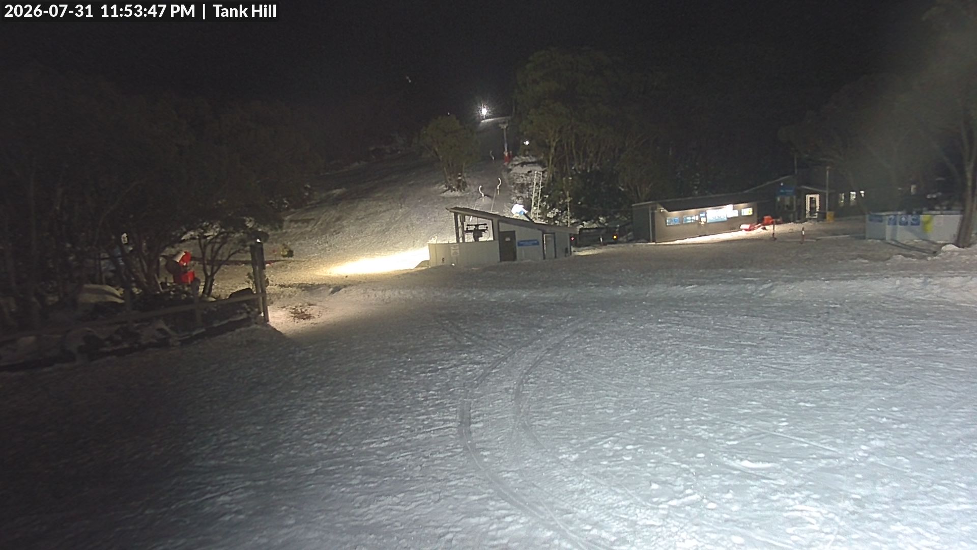 Mt Baw Baw Tank Hill snow cam captured at 31 July 2026 at 11:54 pm AEST