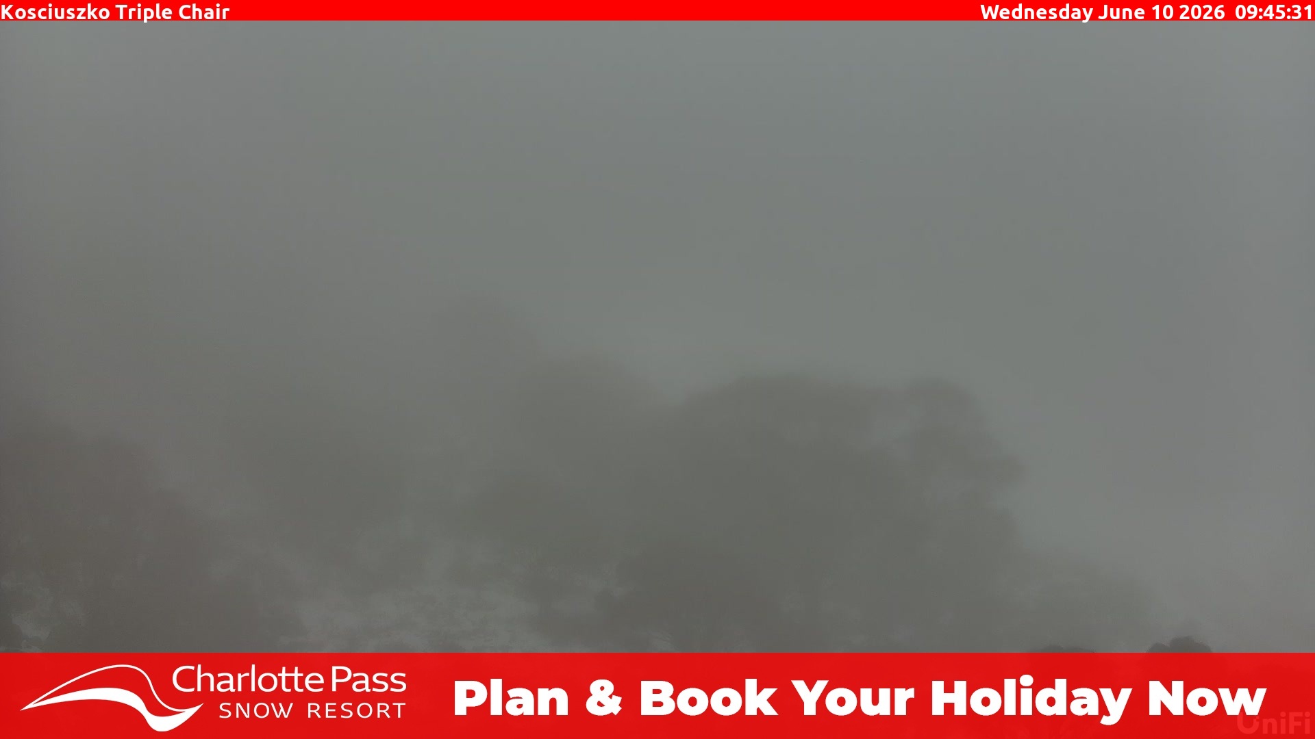 Charlotte Pass Kosciuszko Triple Chair snow cam captured at 9 June 2026, 11:46 pm