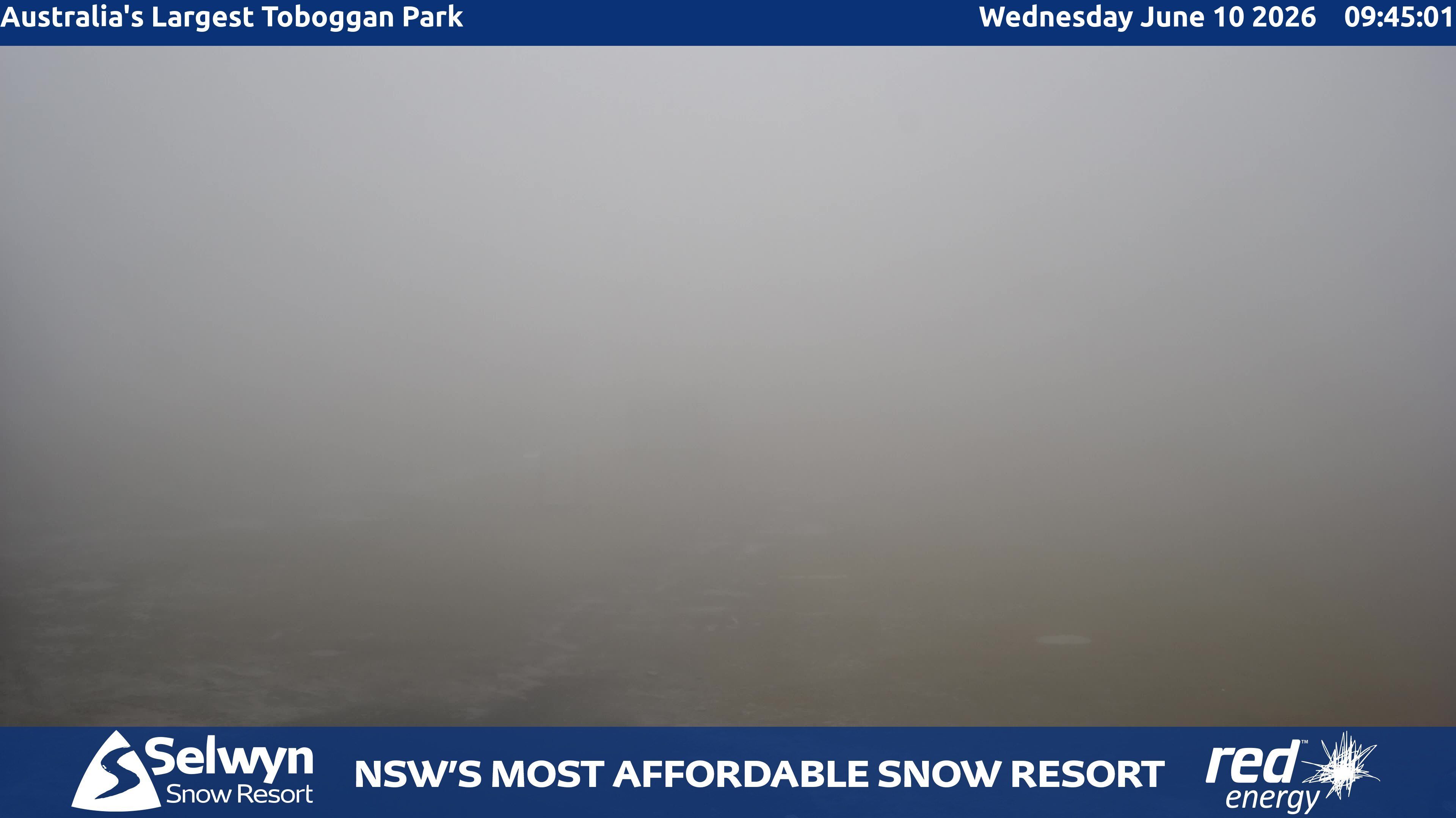 Selwyn Snow Resort Toboggan Park snow cam captured at 9 June 2026, 11:48 pm
