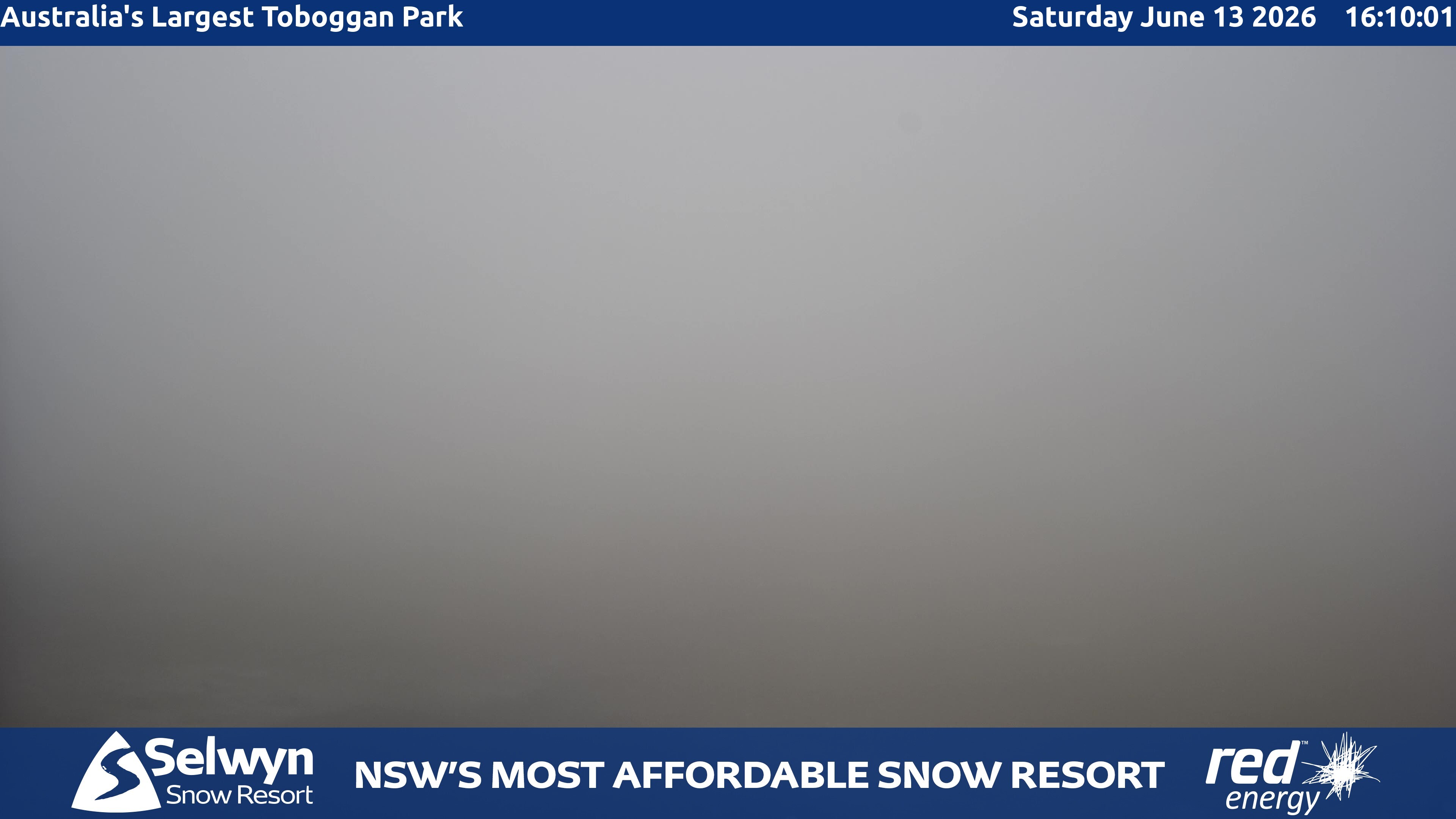 Selwyn Snow Resort Toboggan Park snow cam captured at 13 June 2026, 6:15 am