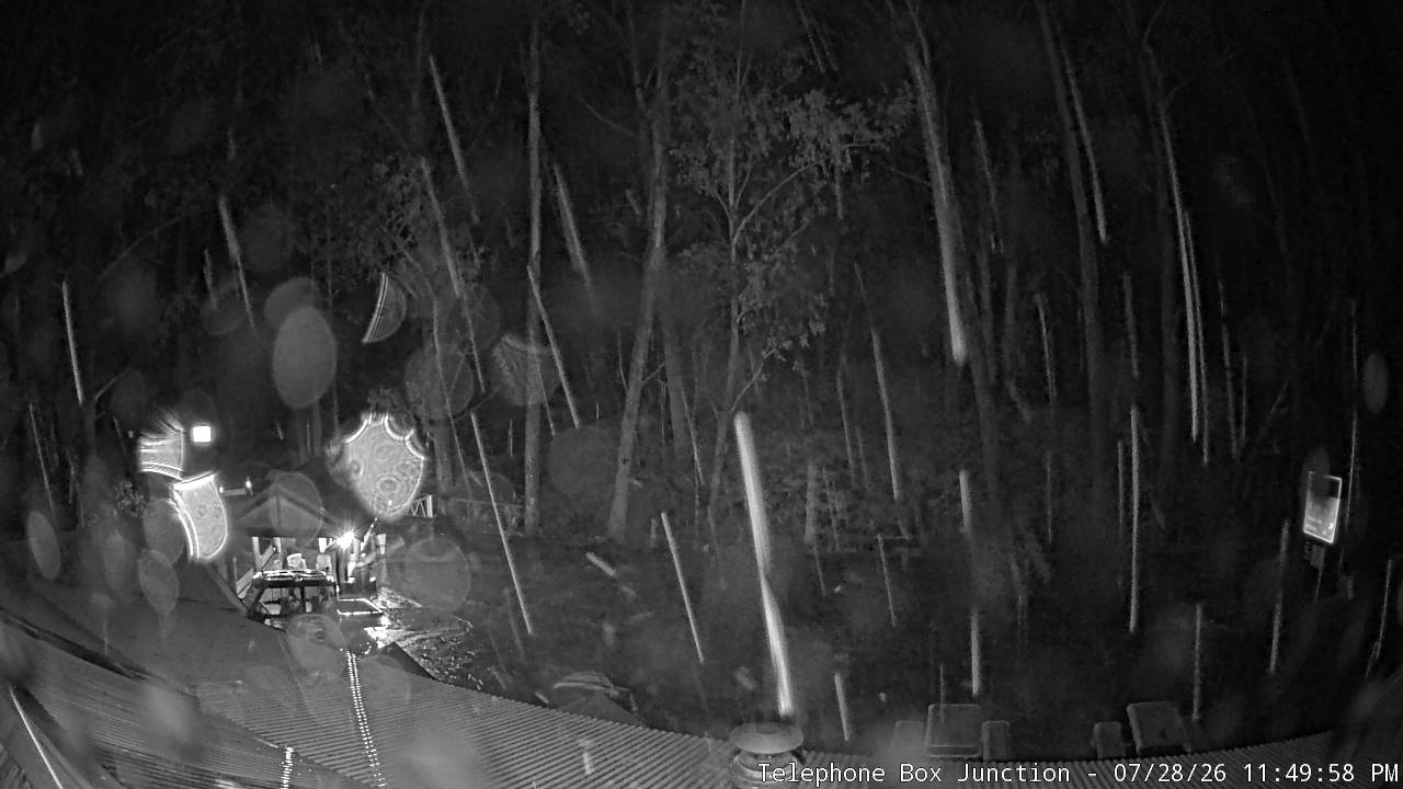 Mt Stirling Telephone Box Junction snow cam captured at 28 July 2026 at 11:58 pm AEST