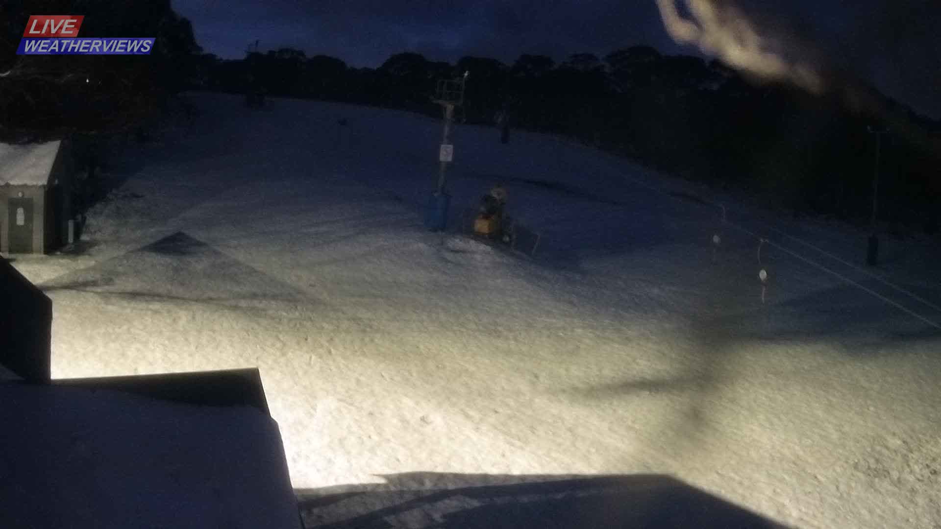 Dinner Plain Cobungra Platter snow cam captured at 4 July 2026 at 5:57 pm AEST