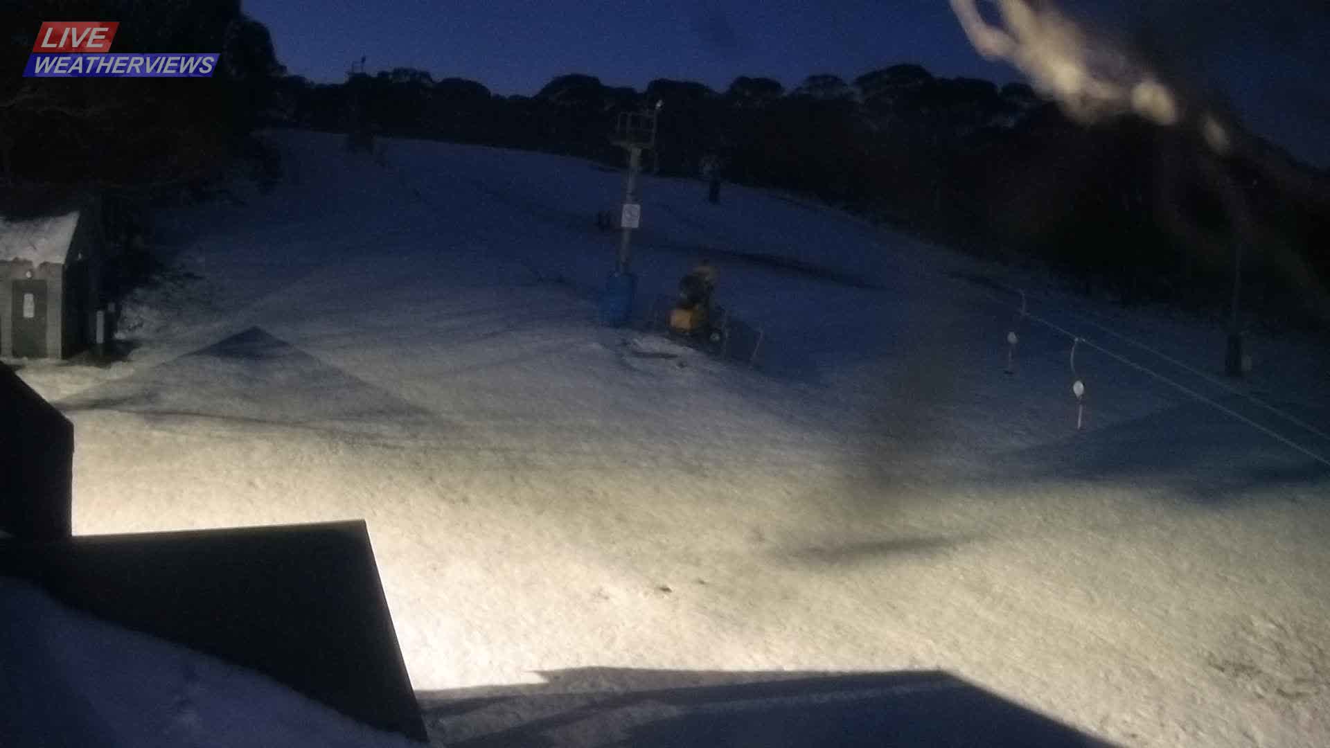Dinner Plain Cobungra Platter snow cam captured at 6 July 2026 at 5:57 pm AEST