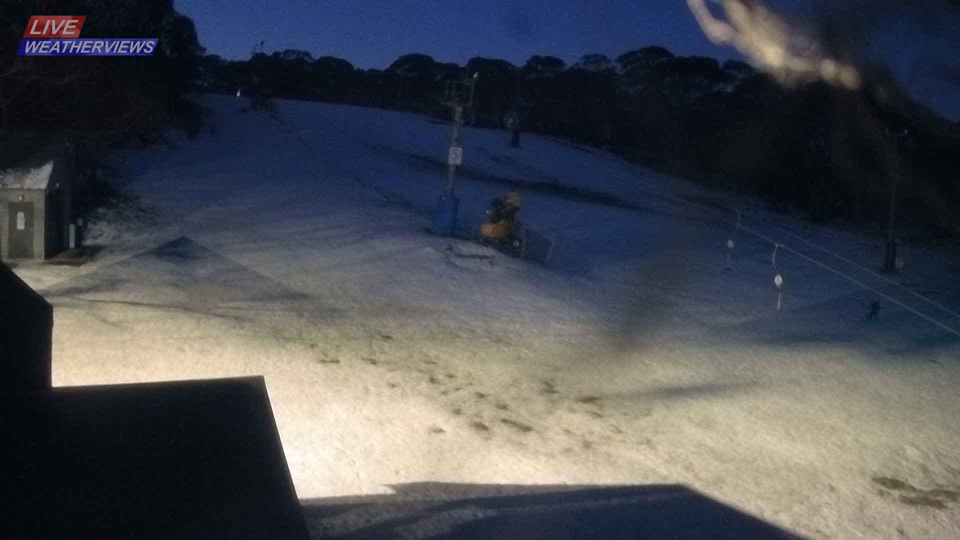 Dinner Plain Cobungra Platter snow cam captured at 8 July 2026 at 5:57 pm AEST