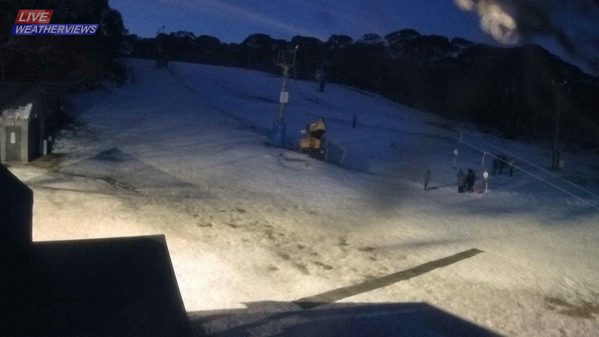 Dinner Plain Cobungra Platter snow cam captured at 9 July 2026 at 5:57 pm AEST