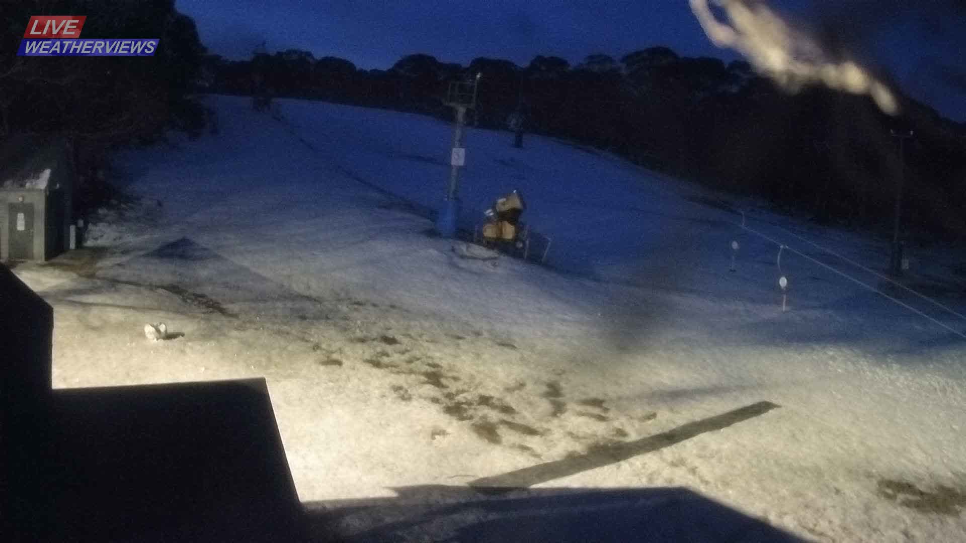 Dinner Plain Cobungra Platter snow cam captured at 10 July 2026 at 5:57 pm AEST