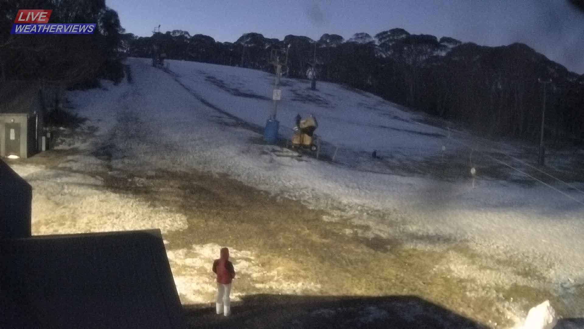 Dinner Plain Cobungra Platter snow cam captured at 15 July 2026 at 6:07 pm AEST