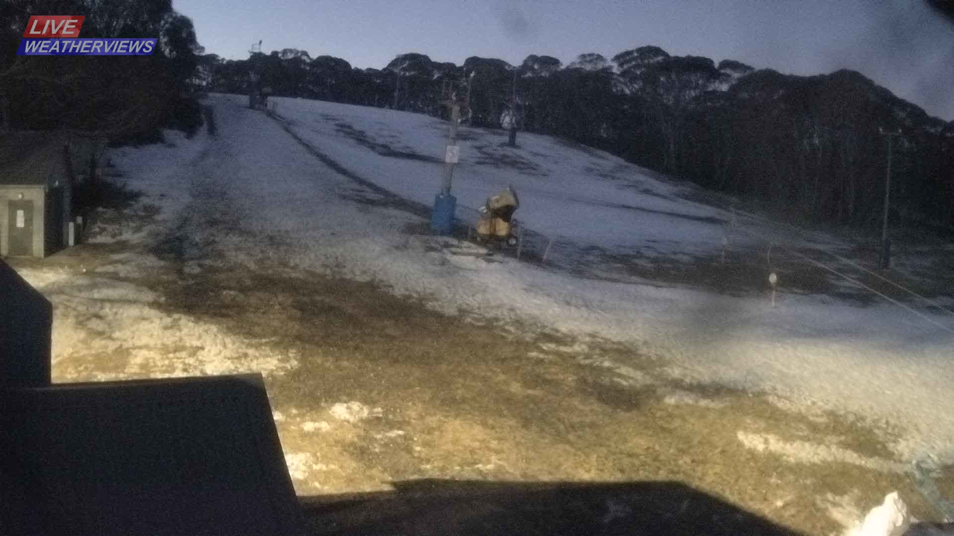 Dinner Plain Cobungra Platter snow cam captured at 16 July 2026 at 6:07 pm AEST