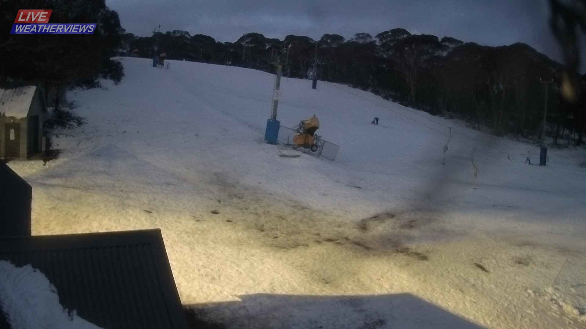 Dinner Plain Cobungra Platter snow cam captured at 31 July 2026 at 6:09 pm AEST