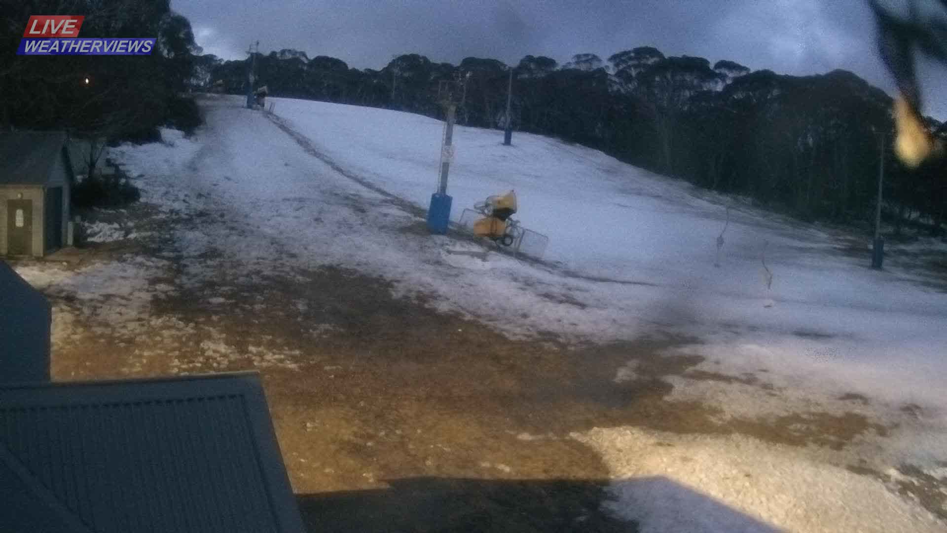 Dinner Plain Cobungra Platter snow cam captured at 3 August 2026 at 5:58 pm AEST