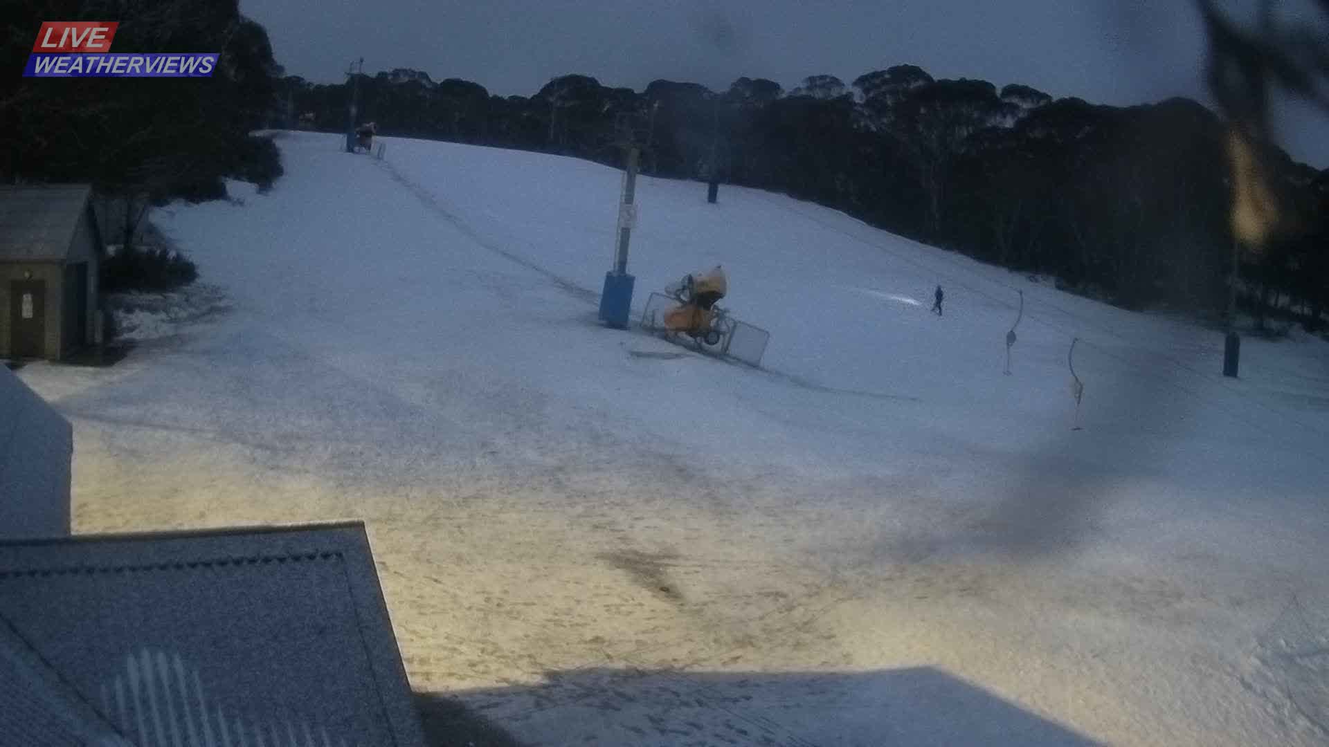 Dinner Plain Cobungra Platter snow cam captured at 4 August 2026 at 5:58 pm AEST