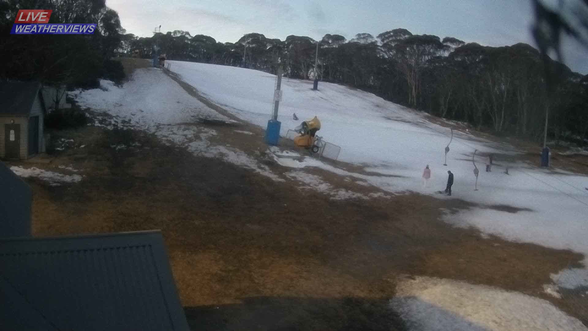 Dinner Plain Cobungra Platter snow cam captured at 8 August 2026 at 5:56 pm AEST