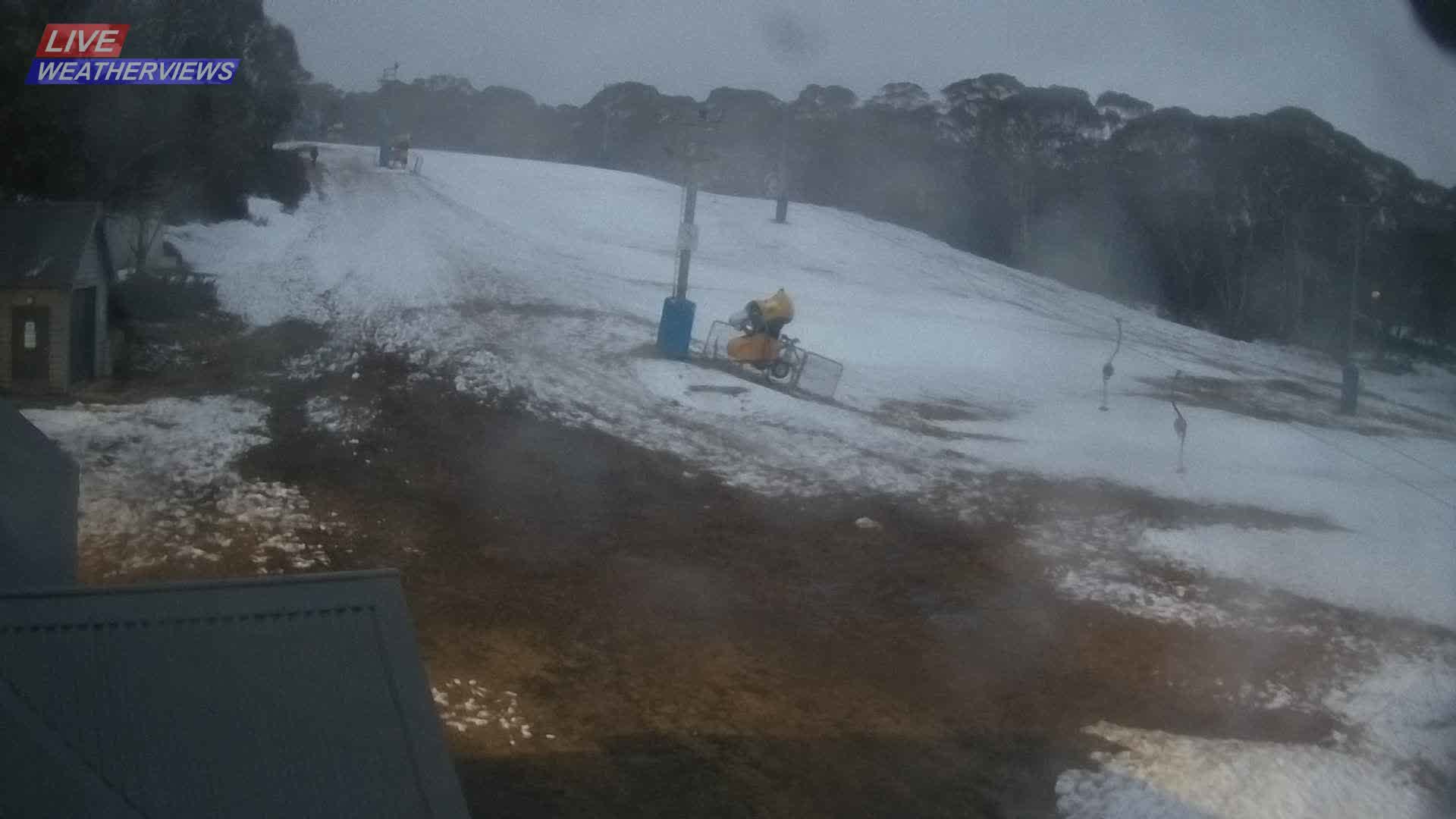 Dinner Plain Cobungra Platter snow cam captured at 11 August 2026 at 6:08 pm AEST