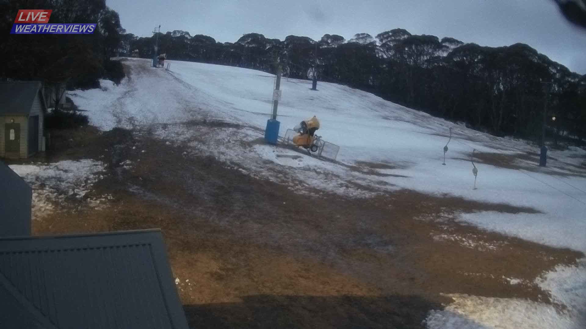 Dinner Plain Cobungra Platter snow cam captured at 12 August 2026 at 5:56 pm AEST
