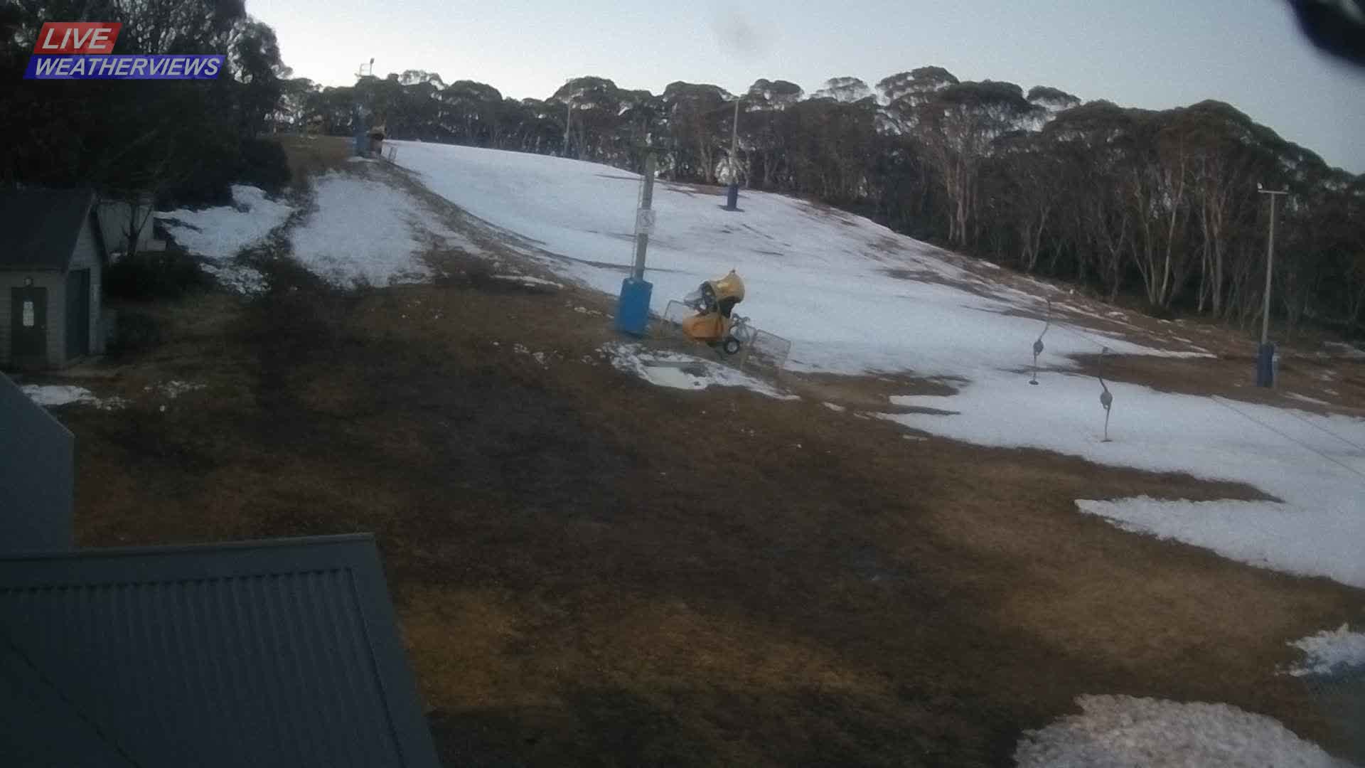 Dinner Plain Cobungra Platter snow cam captured at 13 August 2026 at 5:57 pm AEST