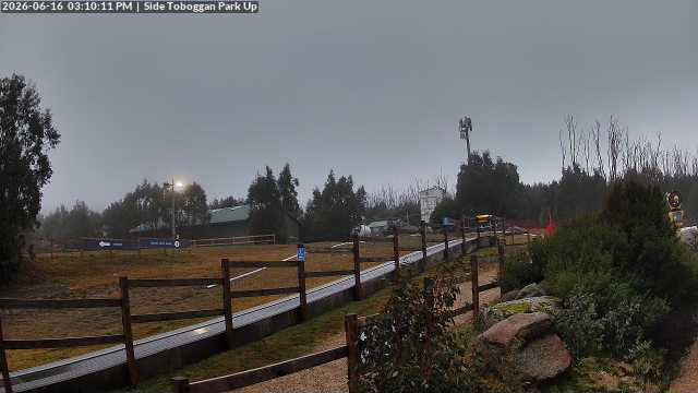Lake Mountain Mini Toboggan Run snow cam captured at 16 June 2026, 5:13 am