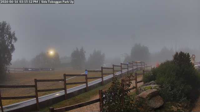 Lake Mountain Mini Toboggan Run snow cam captured at 16 June 2026, 5:19 am